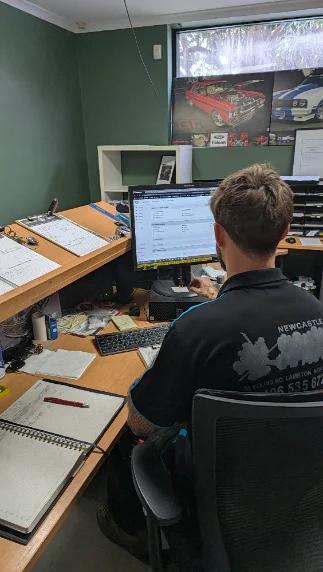 Booking a job in at the workshop desk